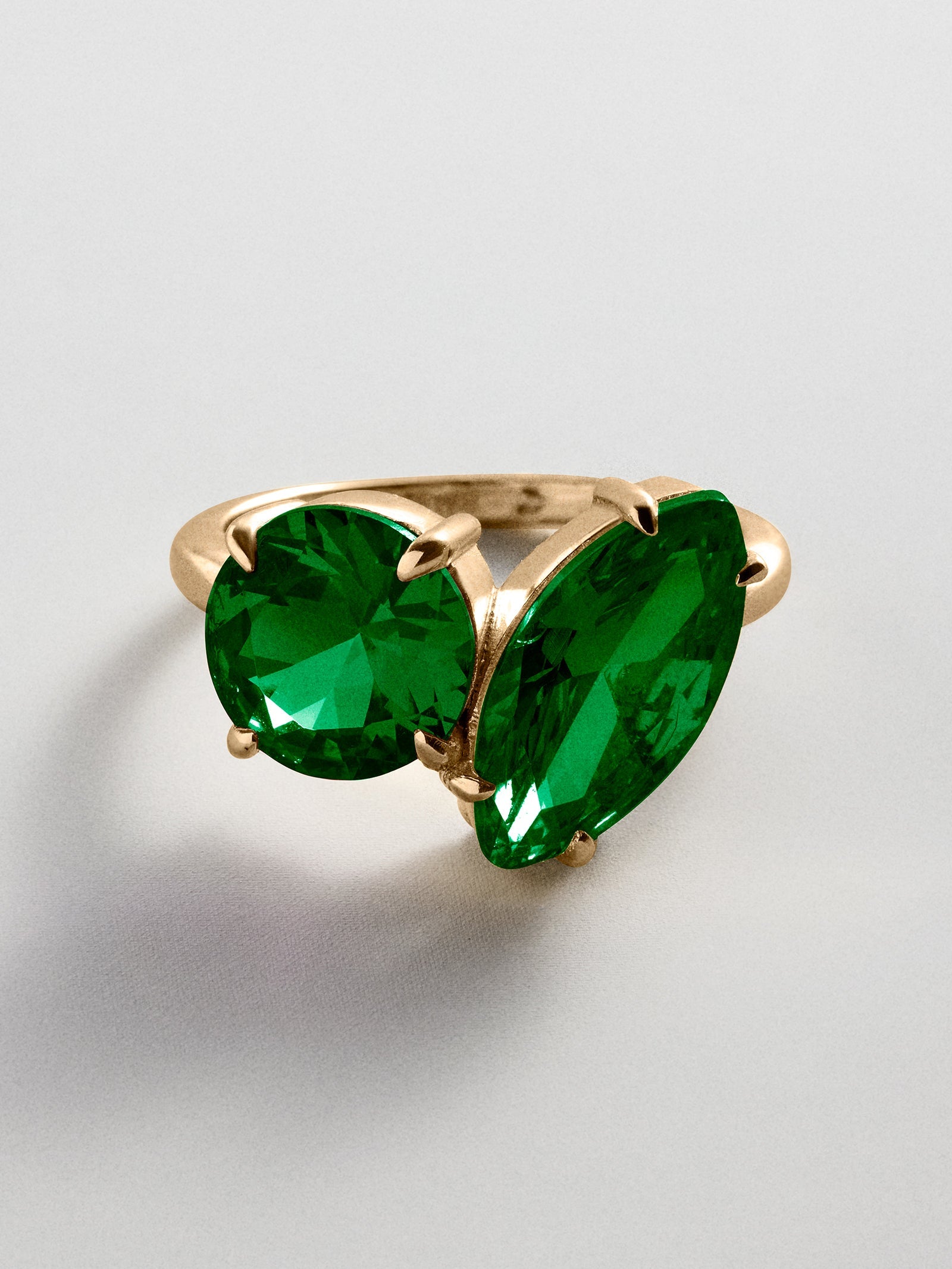 Toi et Moi Custom Birthstone Ring - Gold