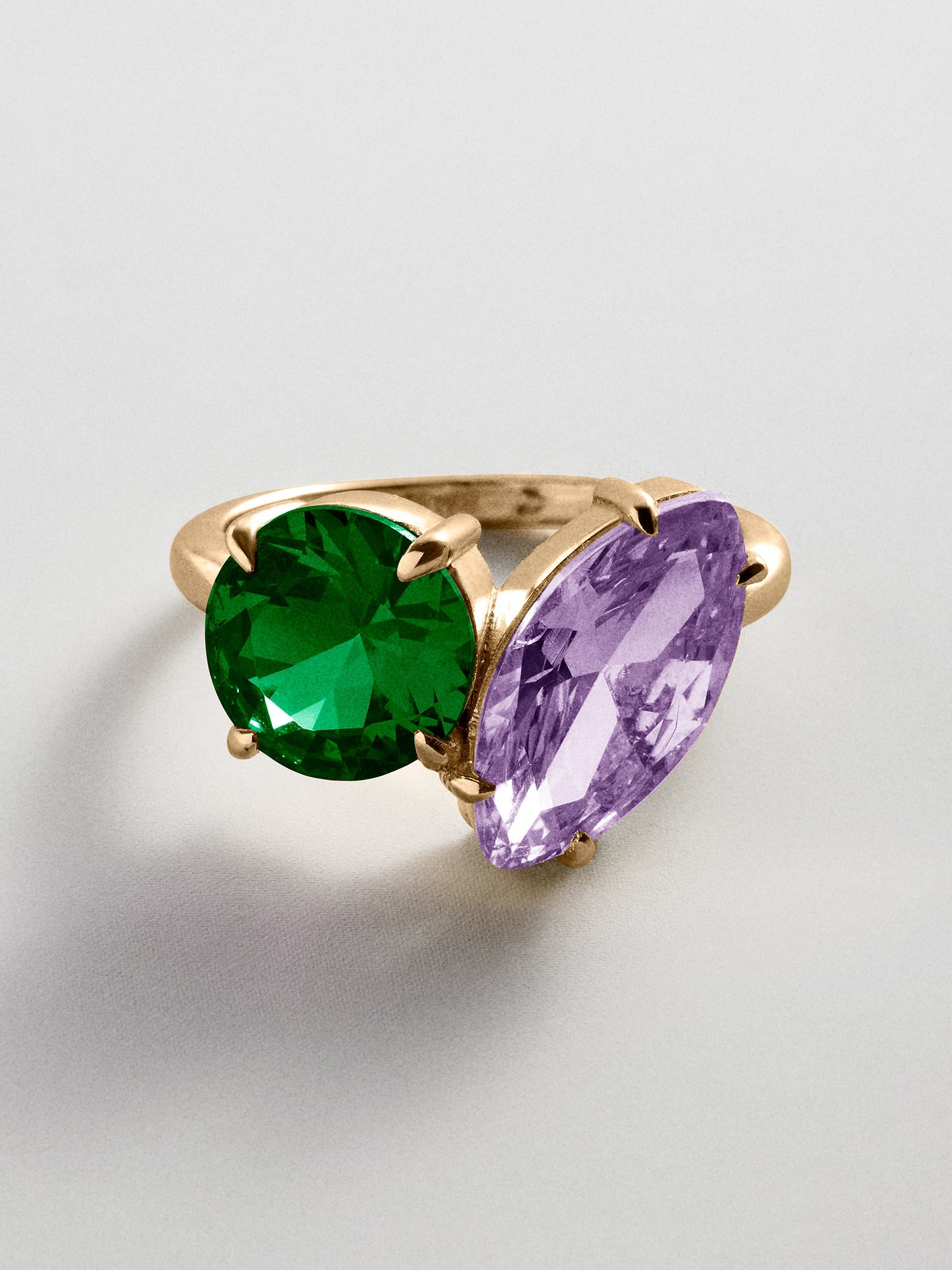 Toi et Moi Custom Birthstone Ring - Gold