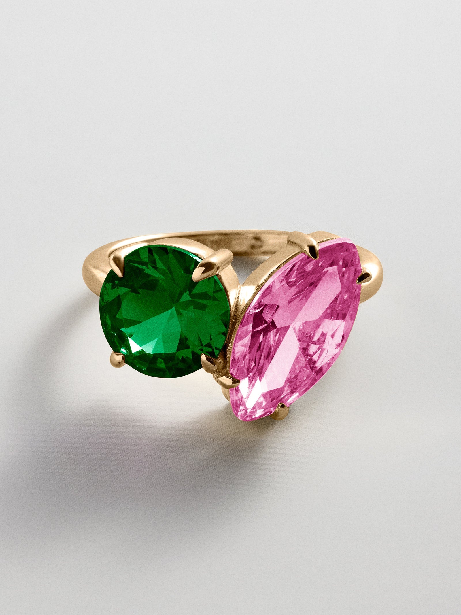 Toi et Moi Custom Birthstone Ring - Gold
