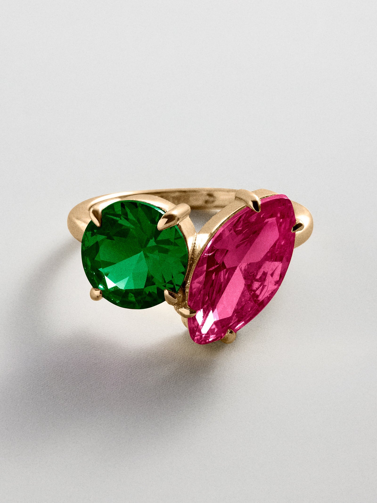 Toi et Moi Custom Birthstone Ring - Gold