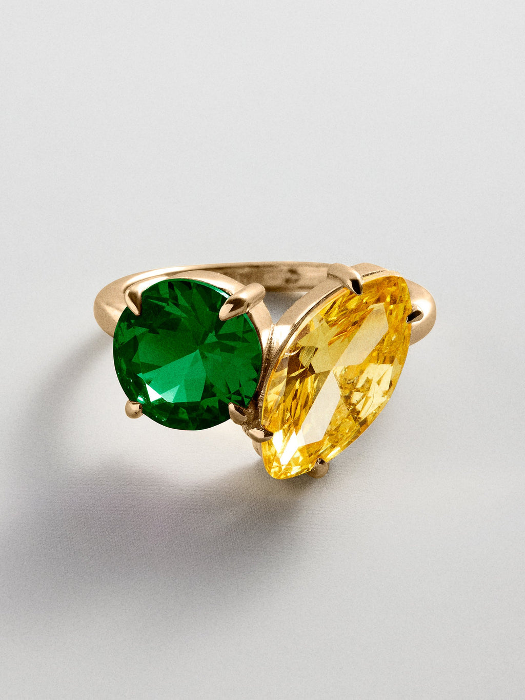 Toi et Moi Custom Birthstone Ring - Gold