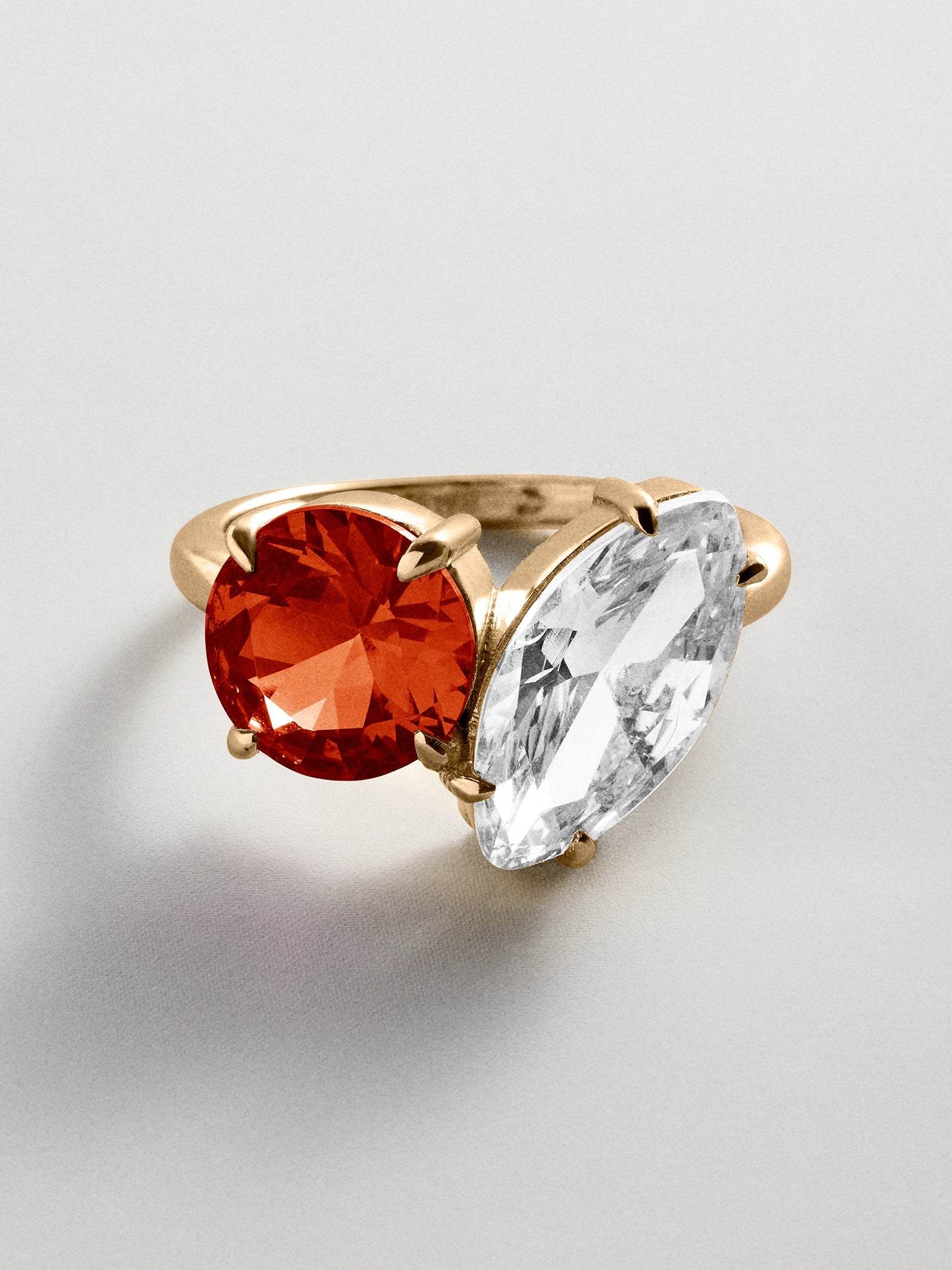 Toi et Moi Custom Birthstone Ring - Gold