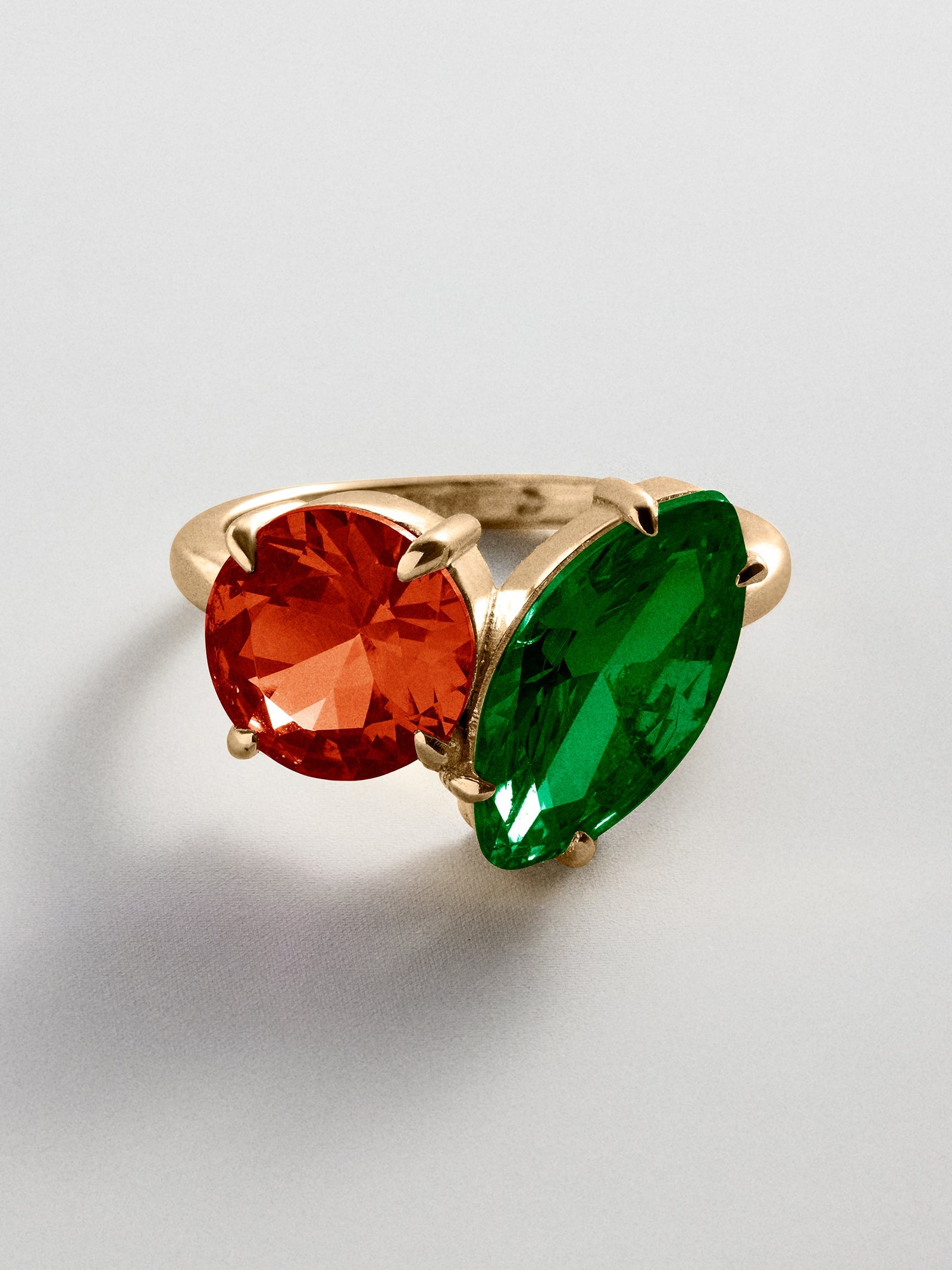 Toi et Moi Custom Birthstone Ring - Gold