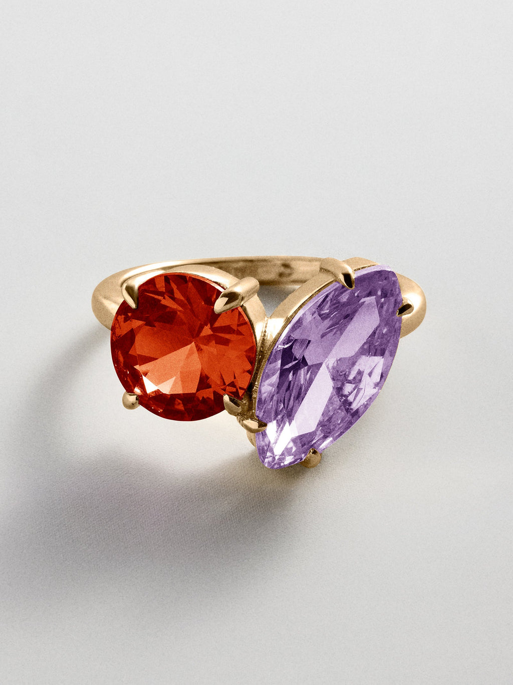 Toi et Moi Custom Birthstone Ring - Gold