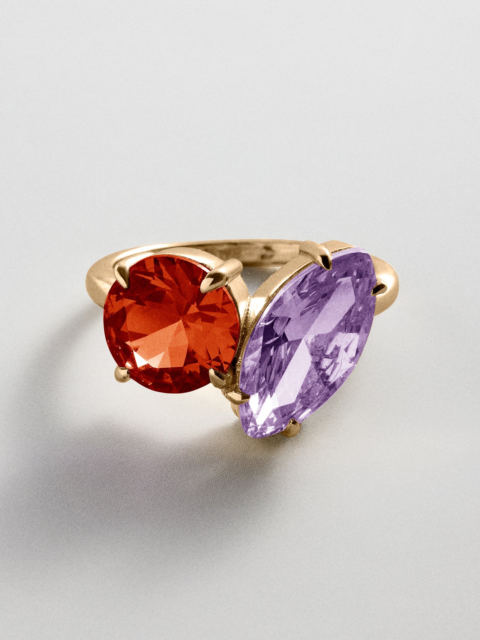 Toi et Moi Custom Birthstone Ring - Gold
