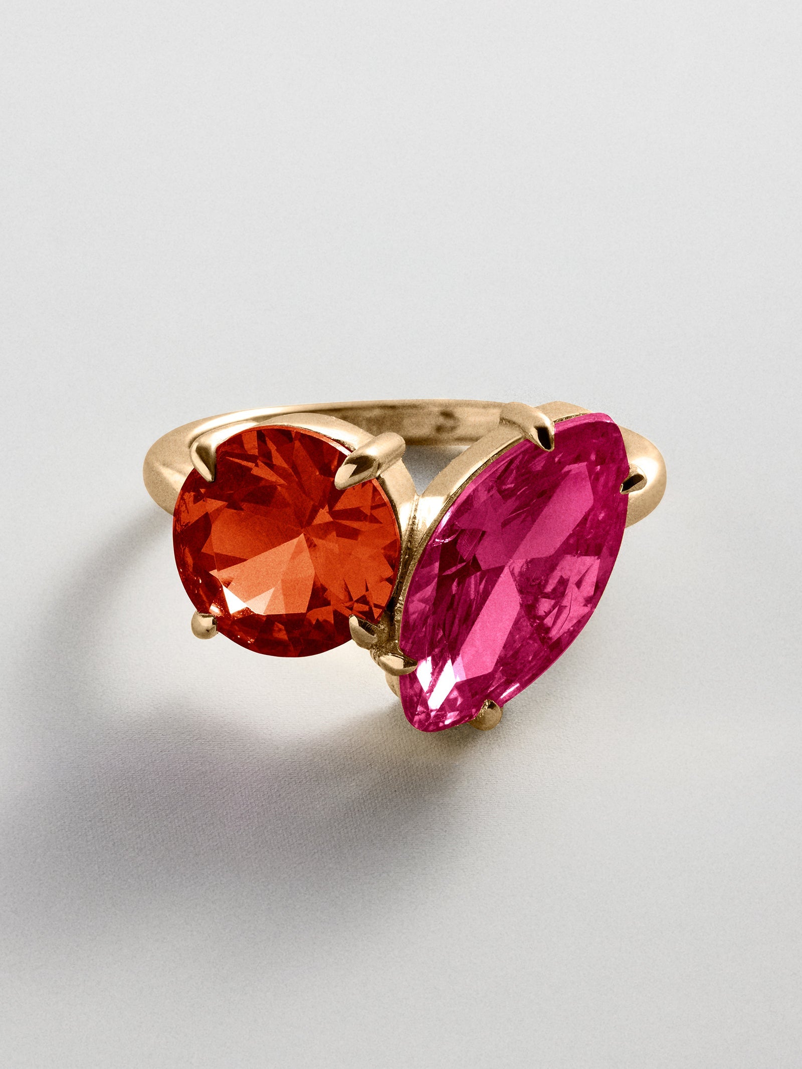 Toi et Moi Custom Birthstone Ring - Gold
