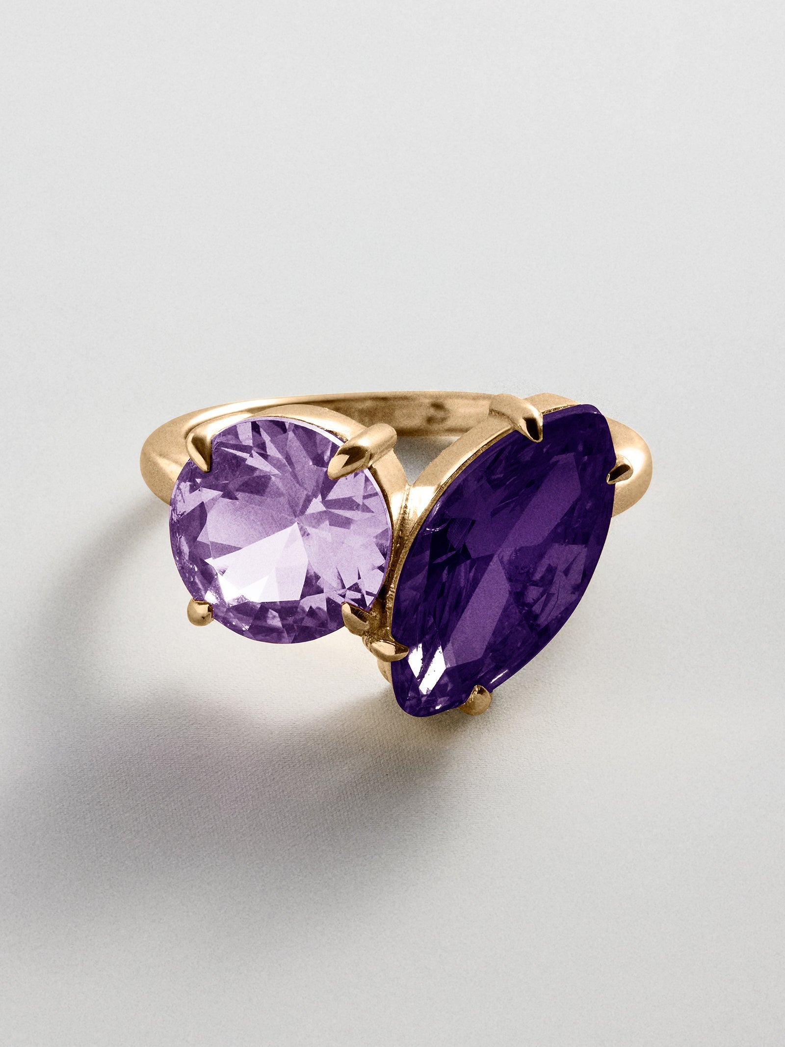 Toi et Moi Custom Birthstone Ring - Gold