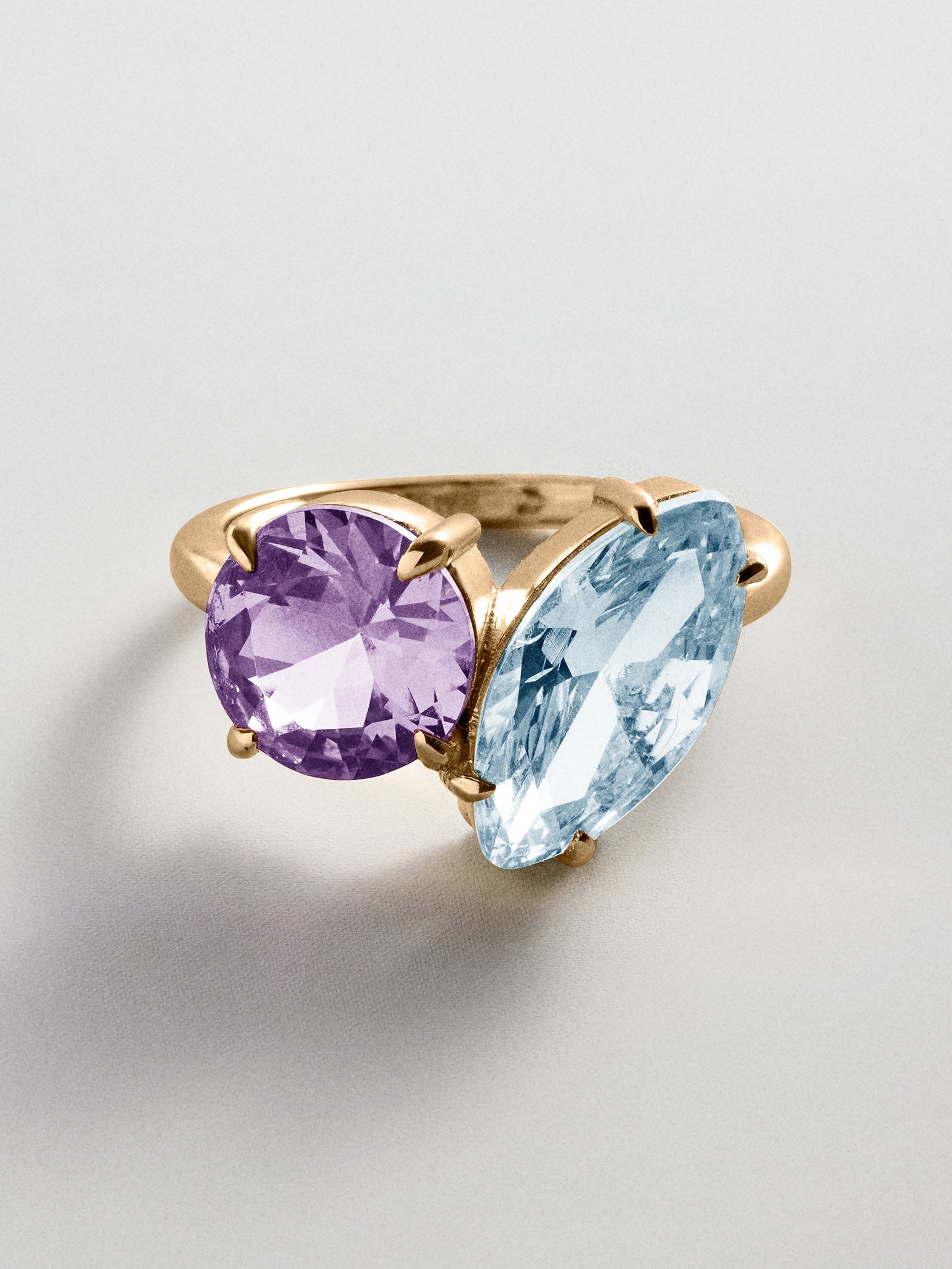 Toi et Moi Custom Birthstone Ring - Gold