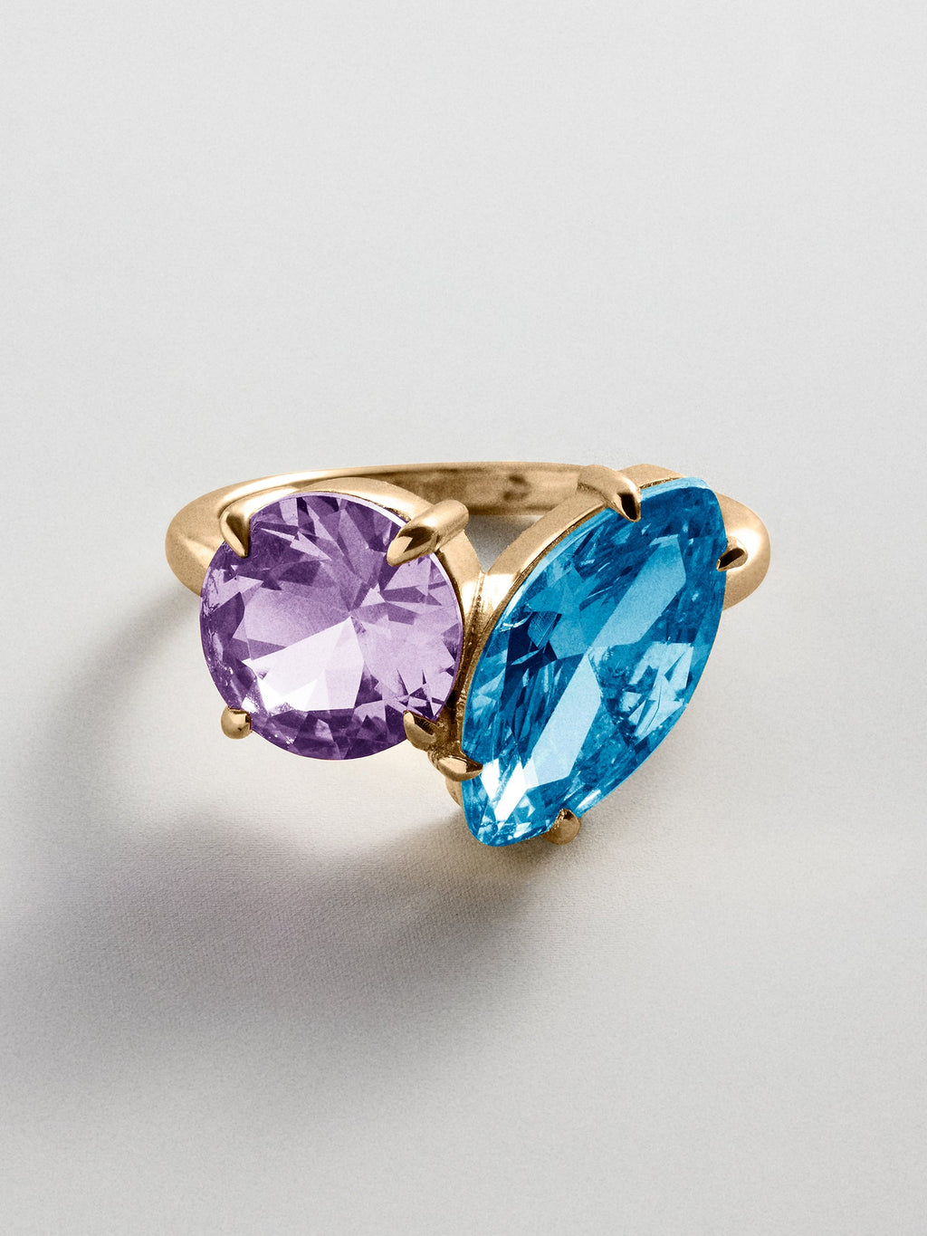 Toi et Moi Custom Birthstone Ring - Gold