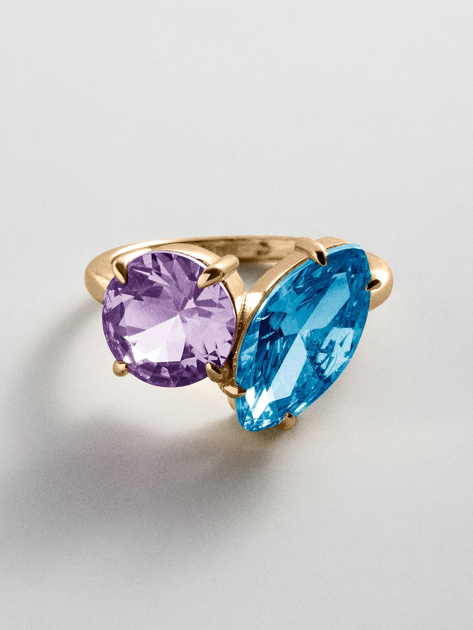 Toi et Moi Custom Birthstone Ring - Gold