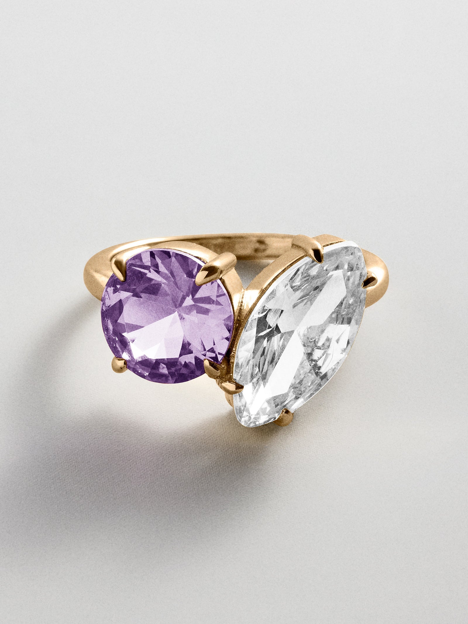 Toi et Moi Custom Birthstone Ring - Gold