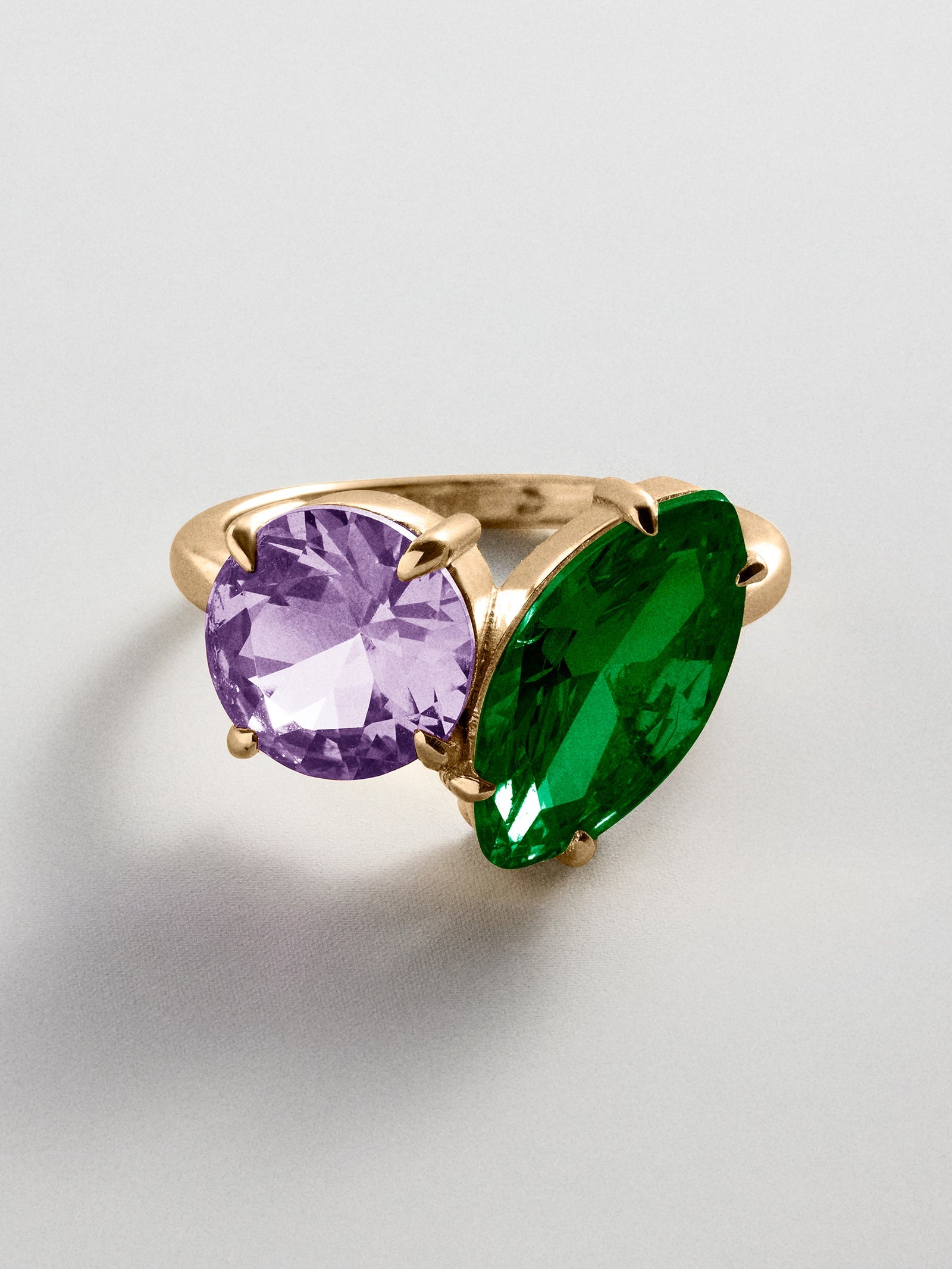 Toi et Moi Custom Birthstone Ring - Gold