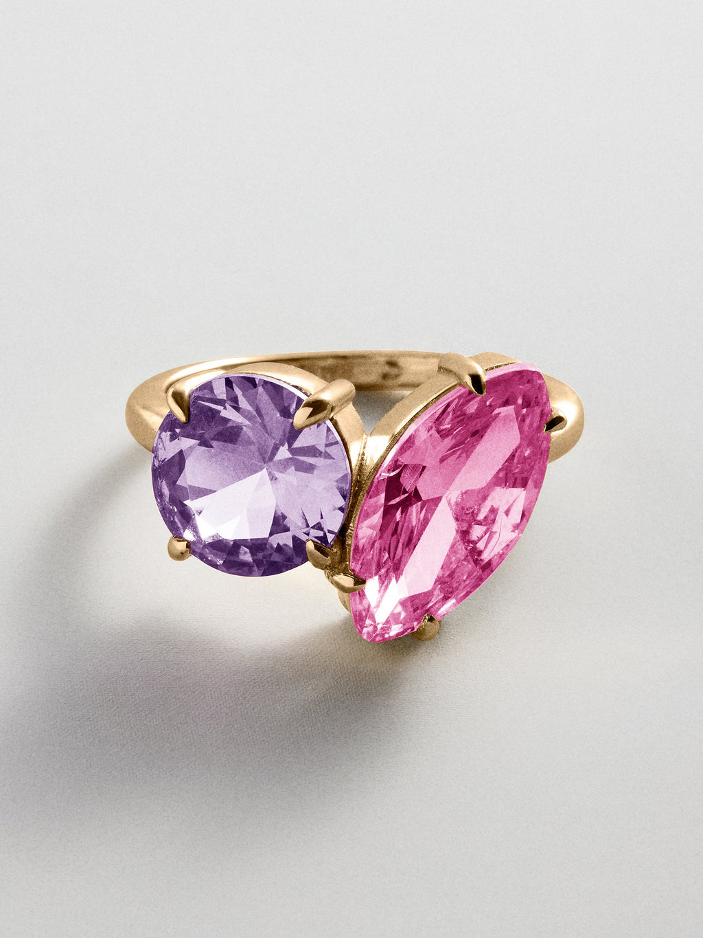Toi et Moi Custom Birthstone Ring - Gold