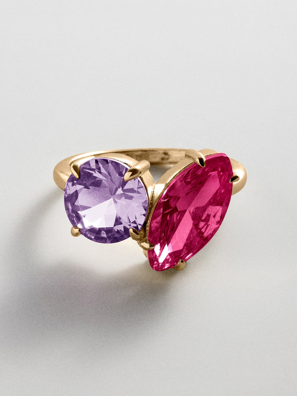 Toi et Moi Custom Birthstone Ring - Gold