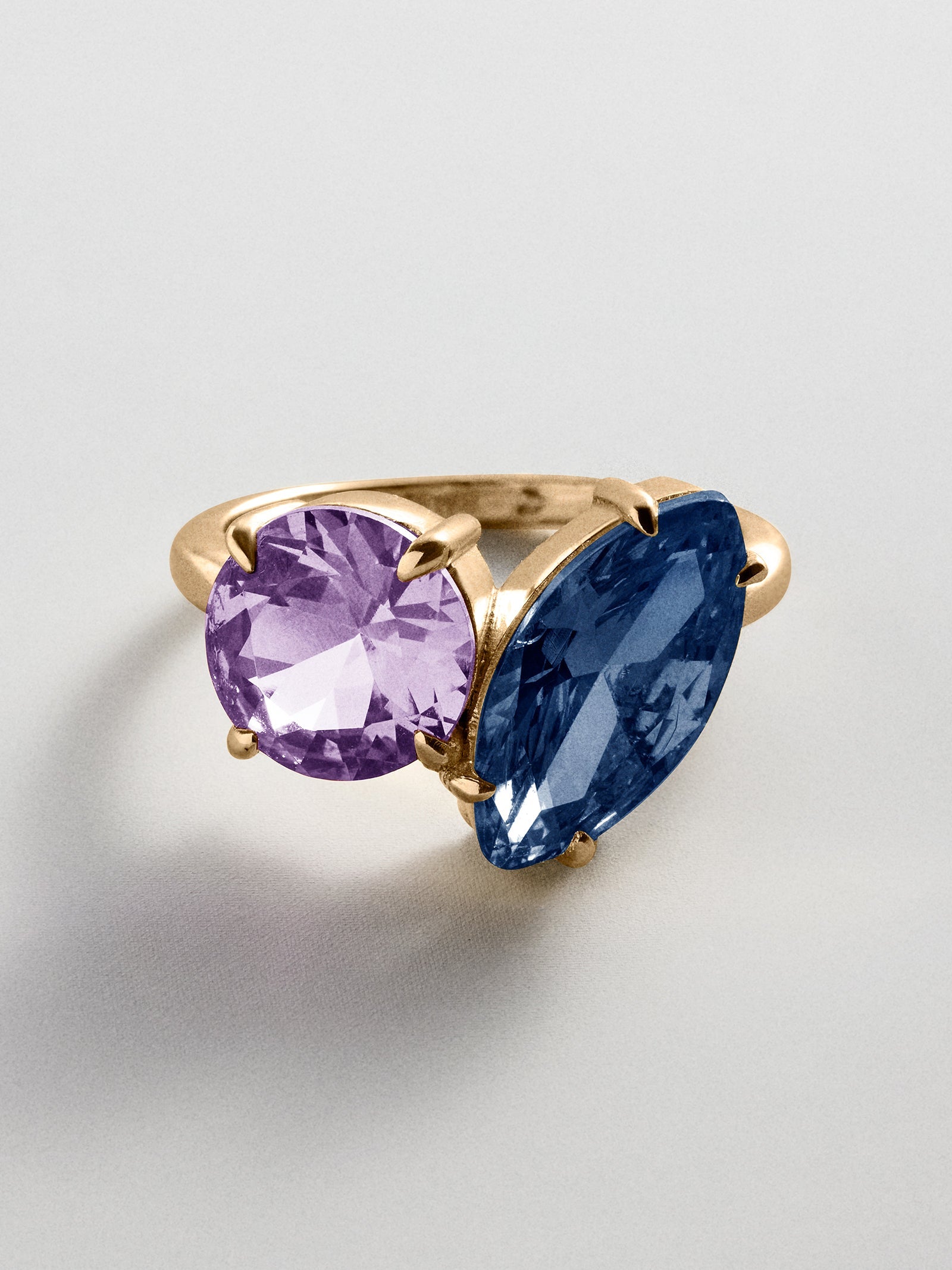 Toi et Moi Custom Birthstone Ring - Gold