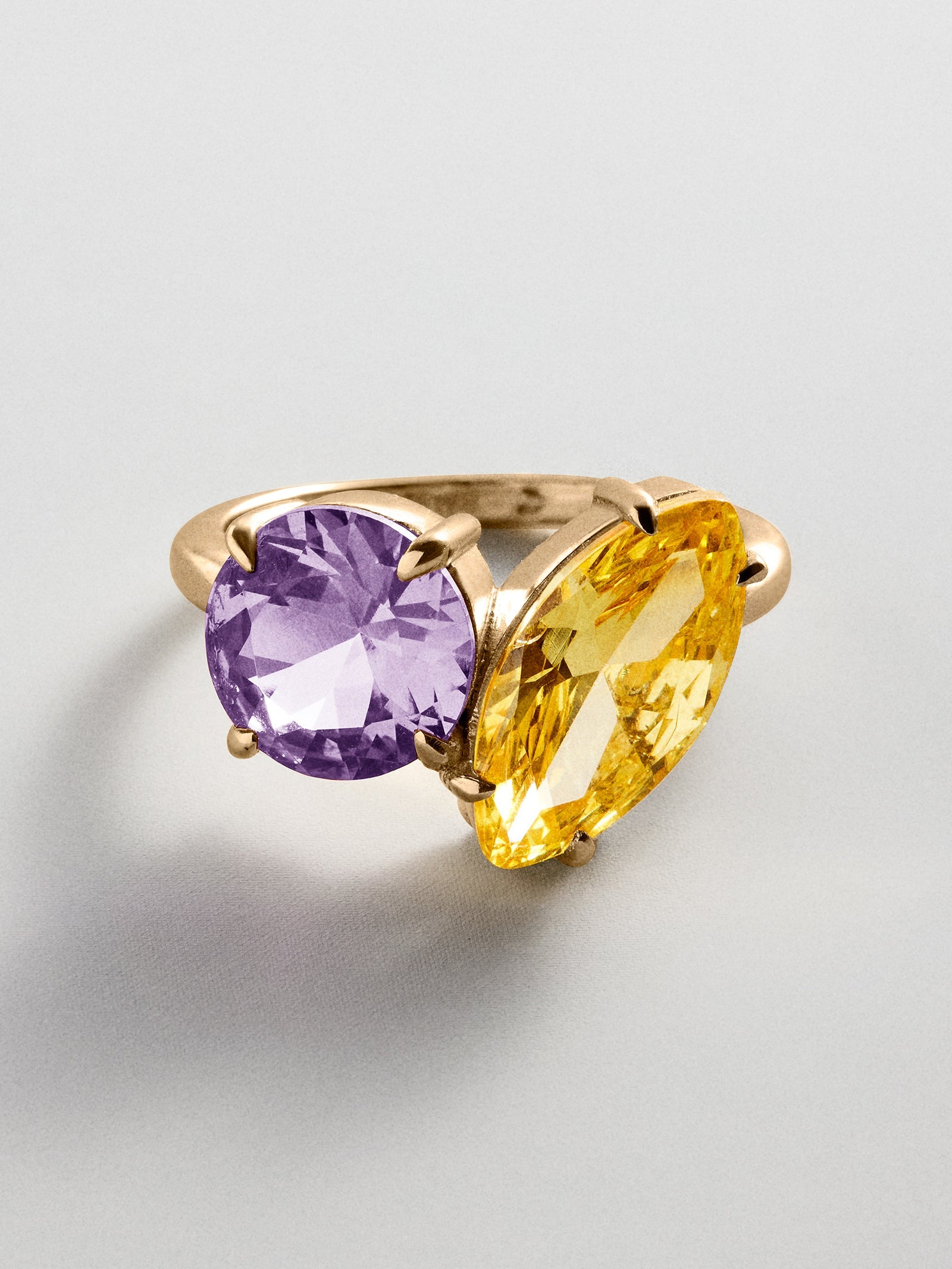 Toi et Moi Custom Birthstone Ring - Gold