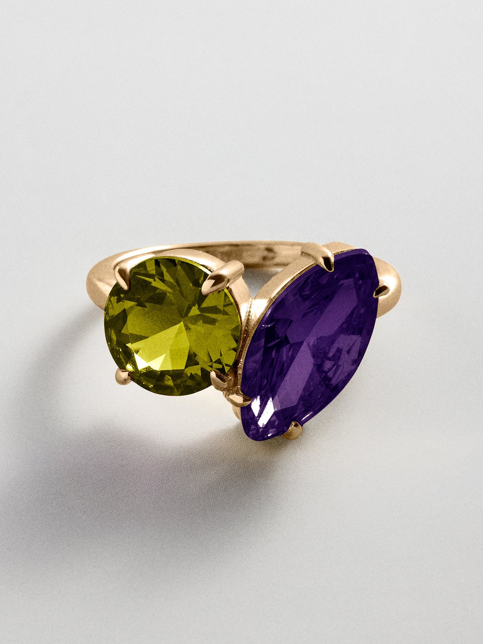 Toi et Moi Custom Birthstone Ring - Gold