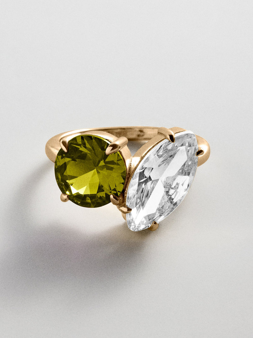 Toi et Moi Custom Birthstone Ring - Gold
