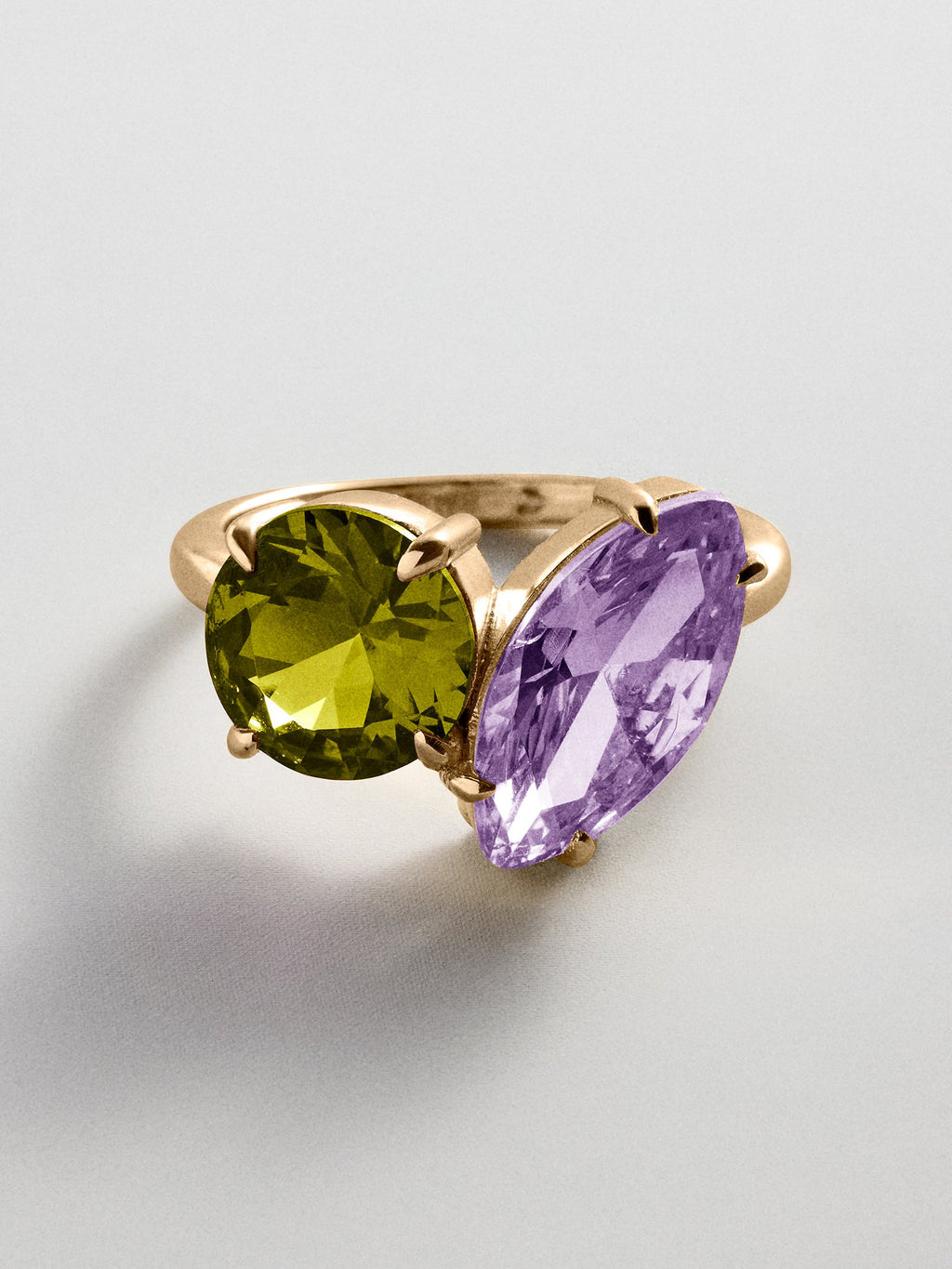 Toi et Moi Custom Birthstone Ring - Gold