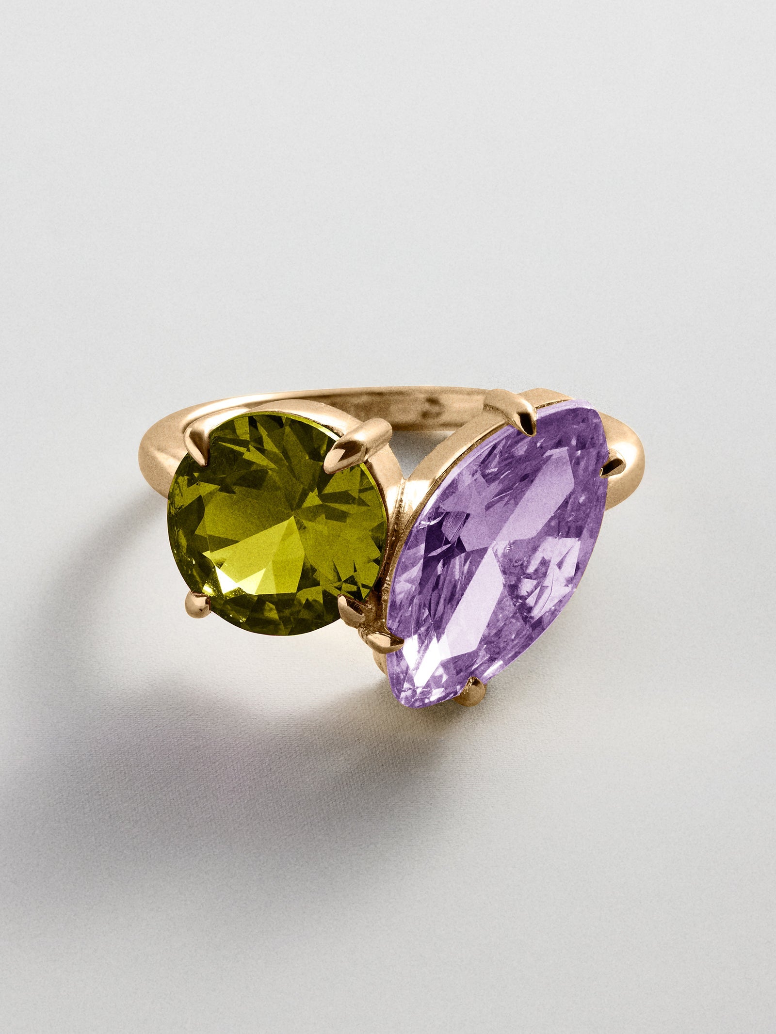 Toi et Moi Custom Birthstone Ring - Gold