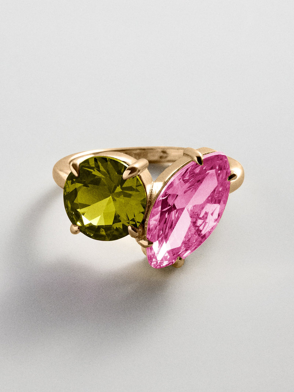 Toi et Moi Custom Birthstone Ring - Gold