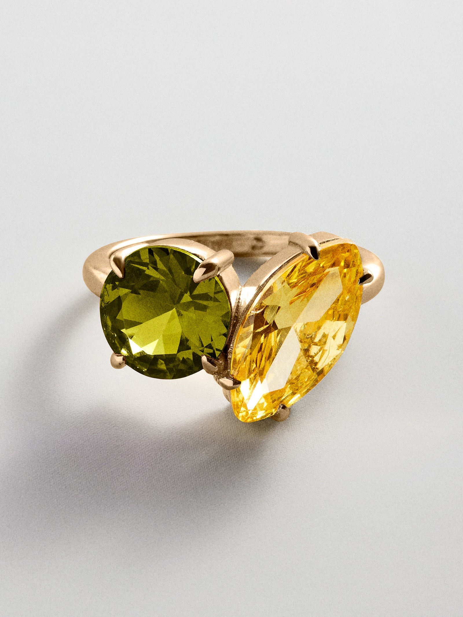 Toi et Moi Custom Birthstone Ring - Gold