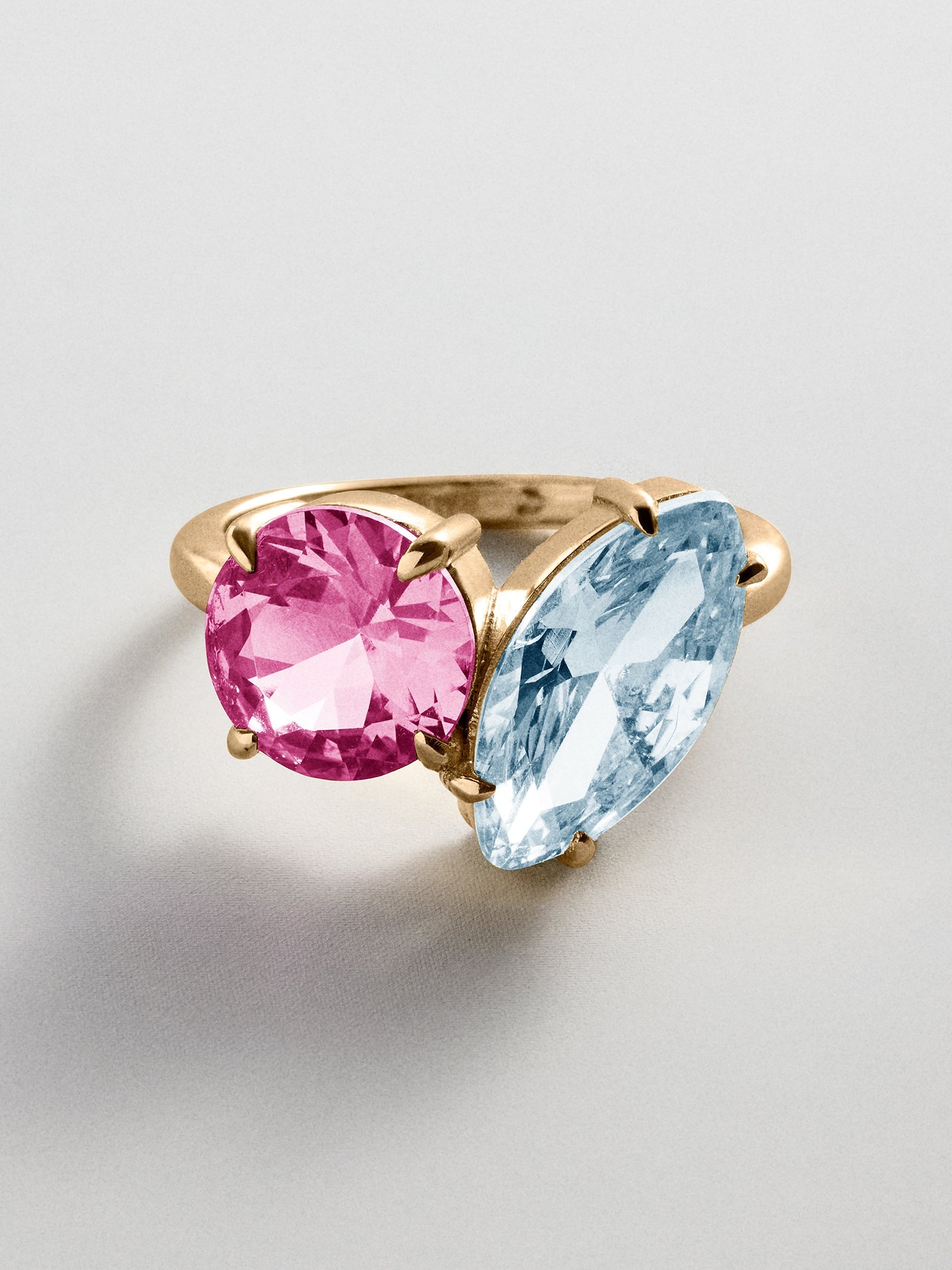 Toi et Moi Custom Birthstone Ring - Gold