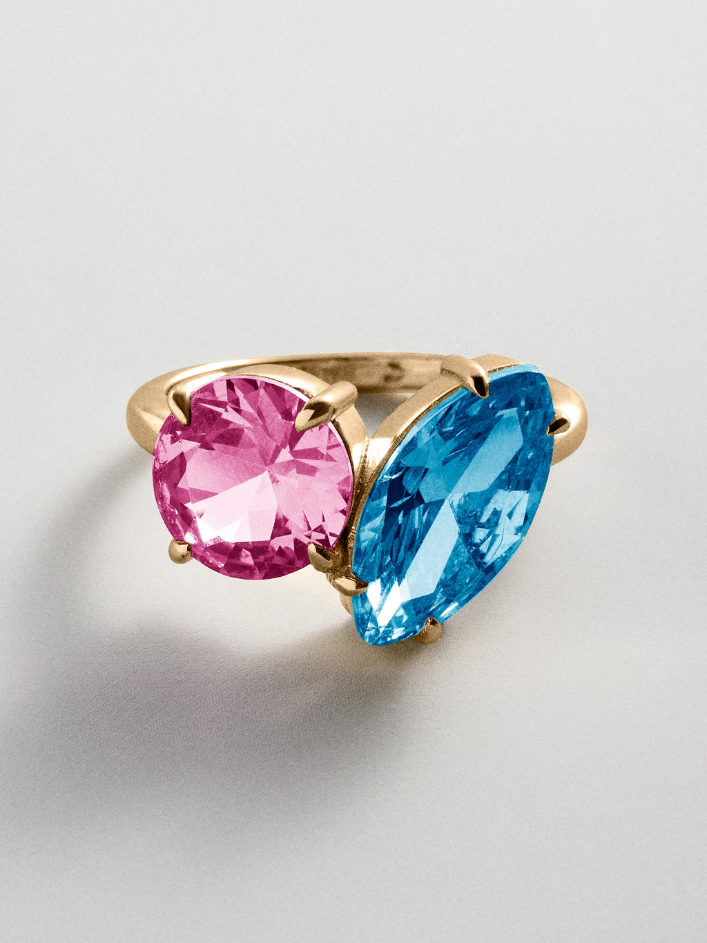 Toi et Moi Custom Birthstone Ring - Gold