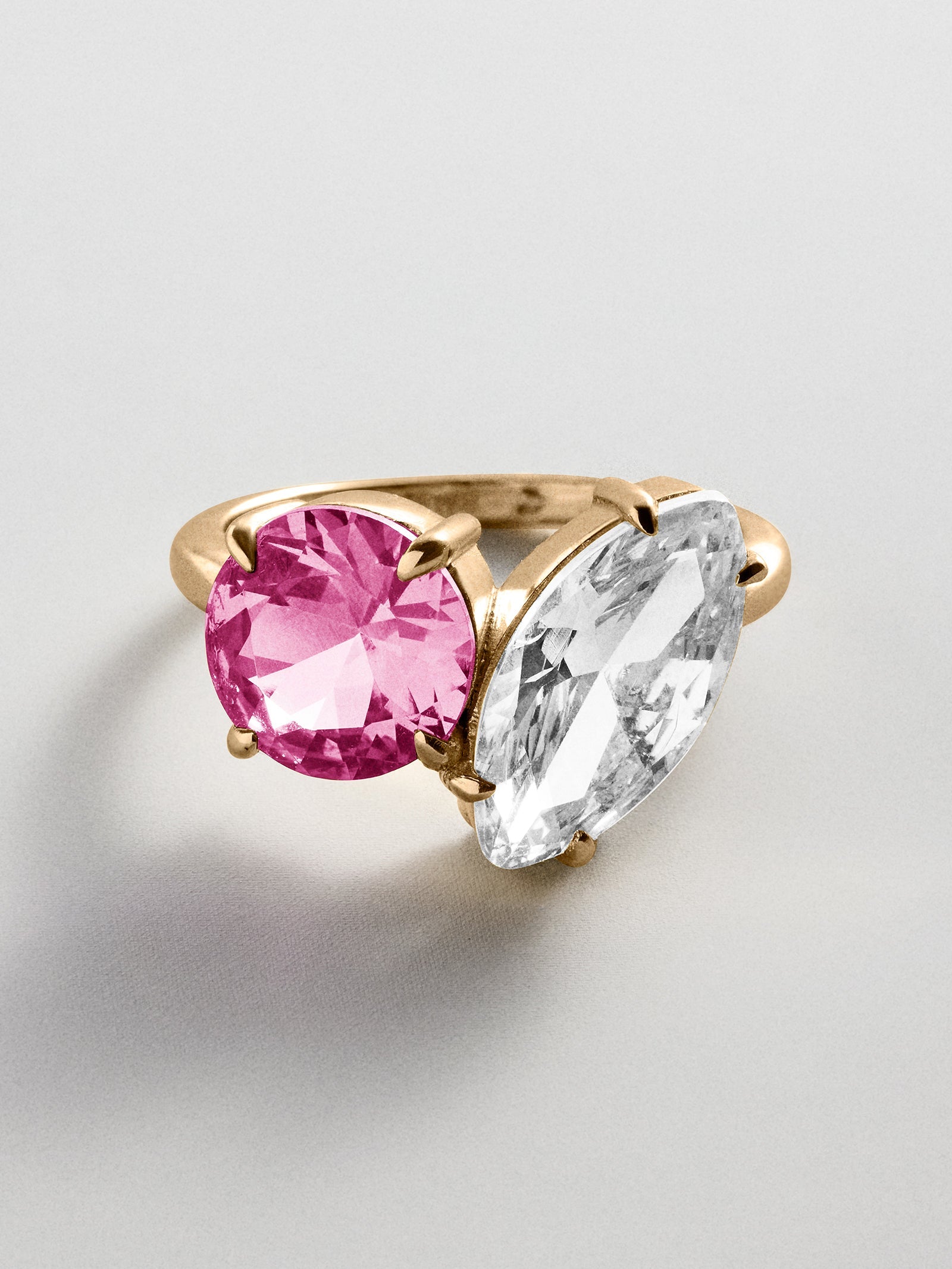 Toi et Moi Custom Birthstone Ring - Gold