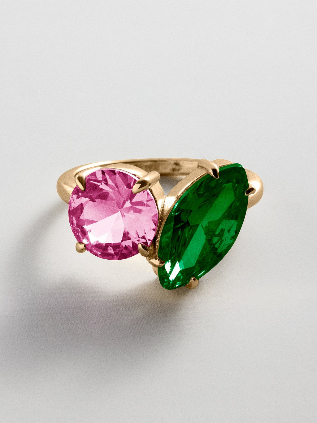 Toi et Moi Custom Birthstone Ring - Gold