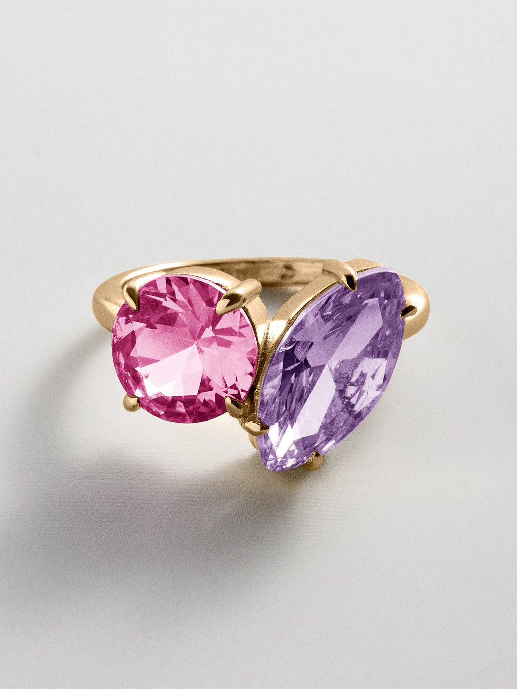 Toi et Moi Custom Birthstone Ring - Gold