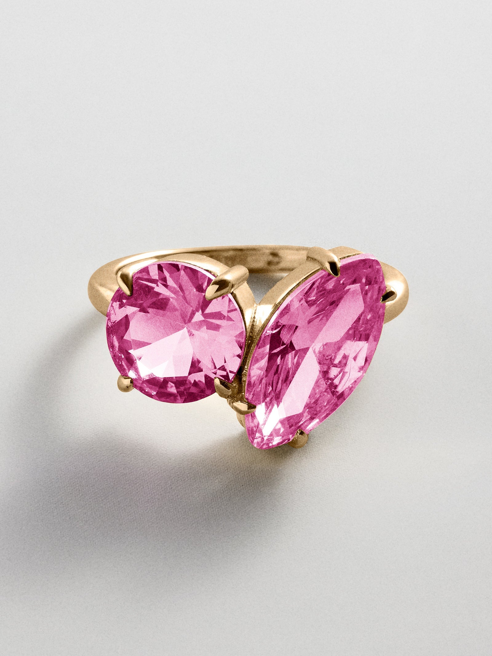 Toi et Moi Custom Birthstone Ring - Gold