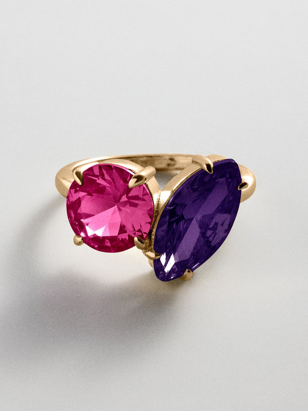 Toi et Moi Custom Birthstone Ring - Gold