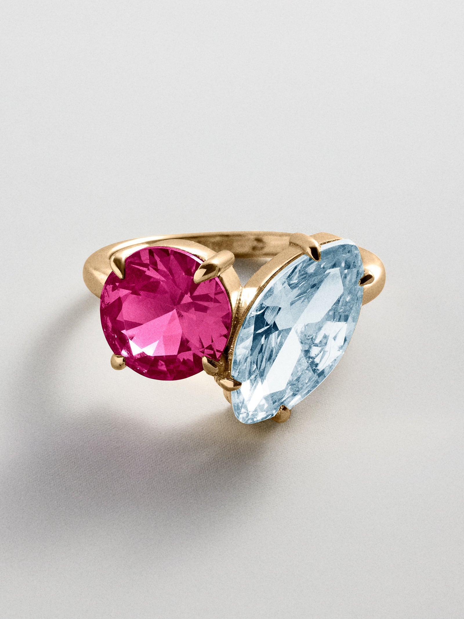 Toi et Moi Custom Birthstone Ring - Gold