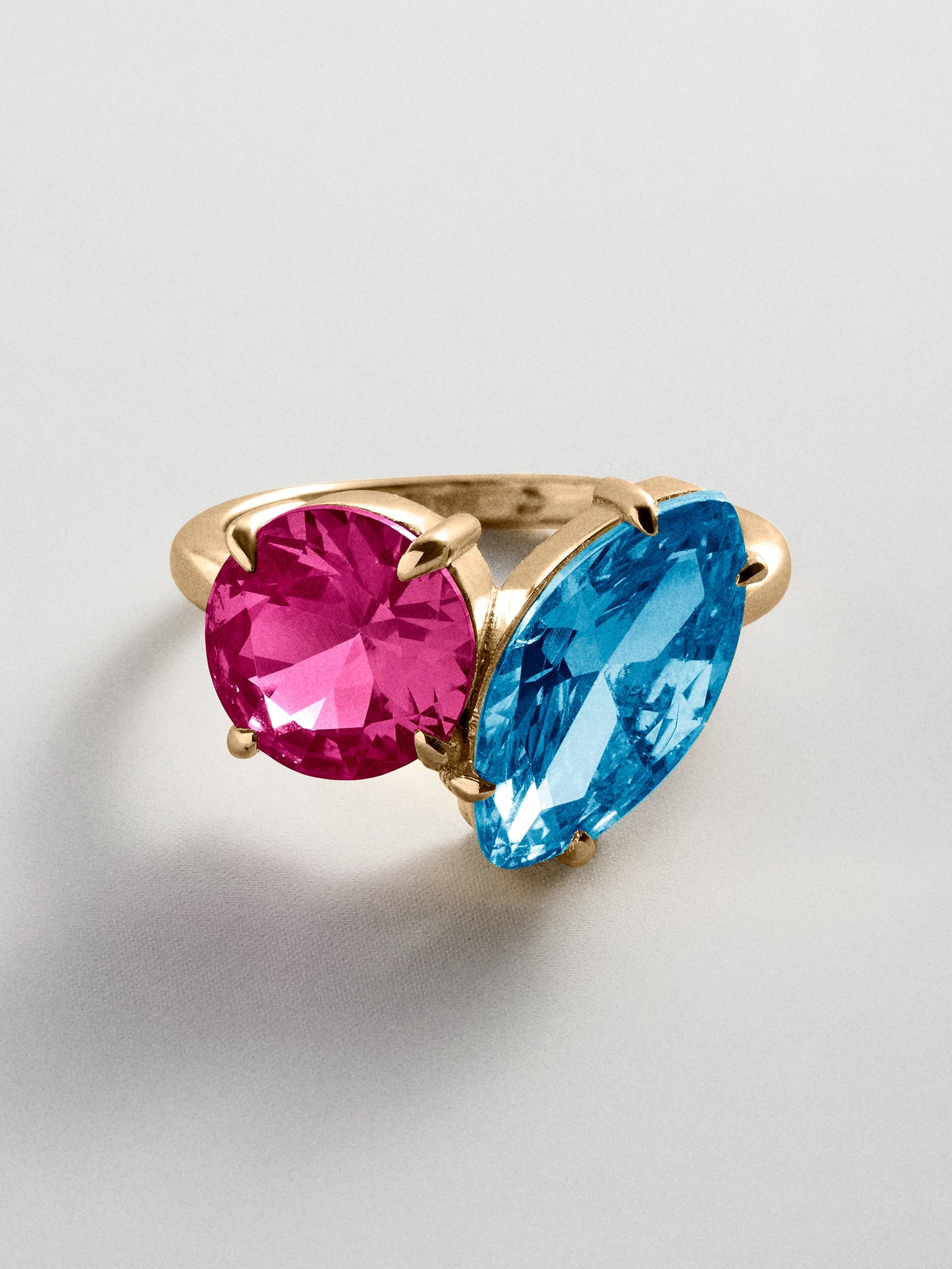 Toi et Moi Custom Birthstone Ring - Gold