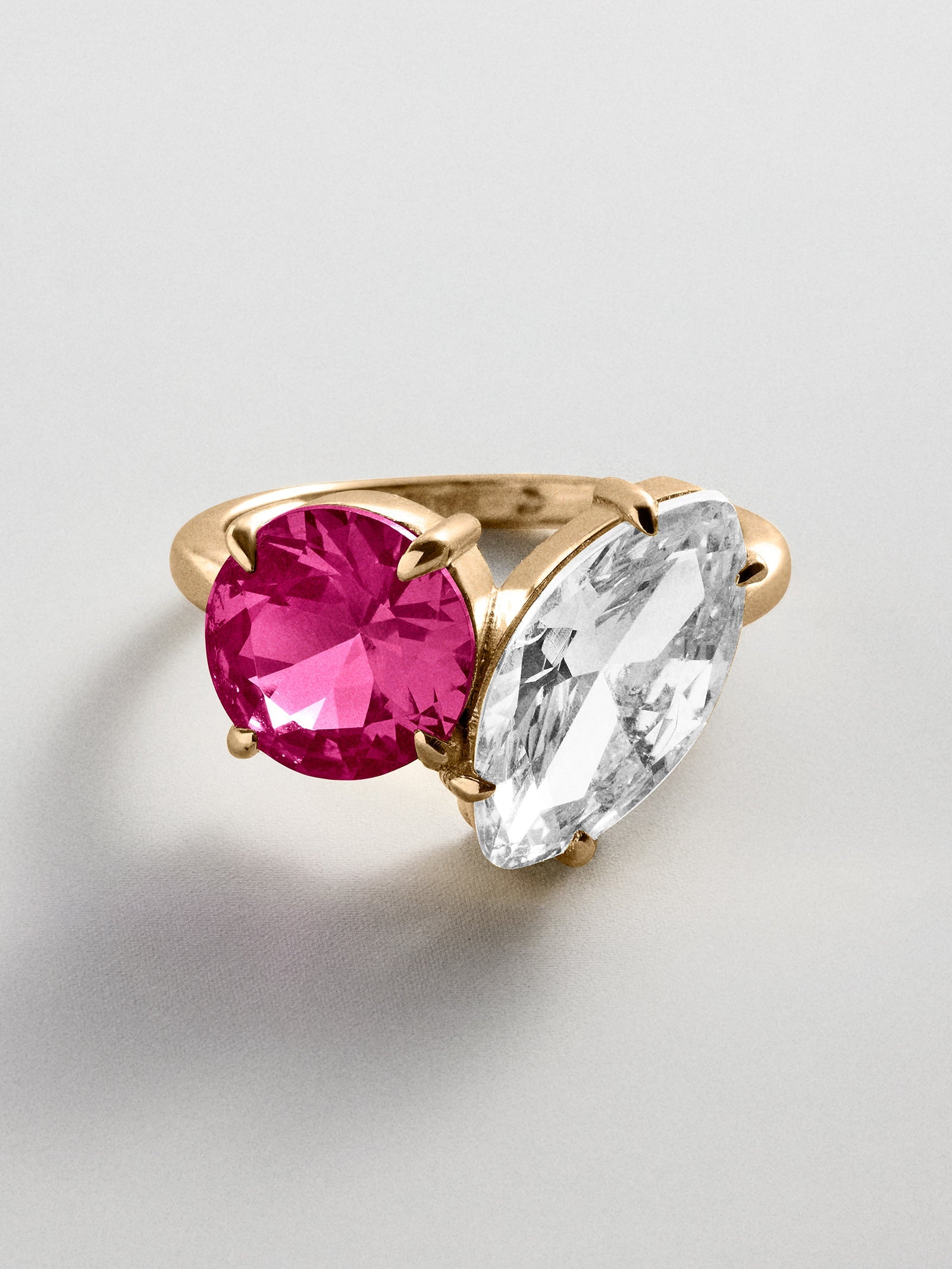 Toi et Moi Custom Birthstone Ring - Gold
