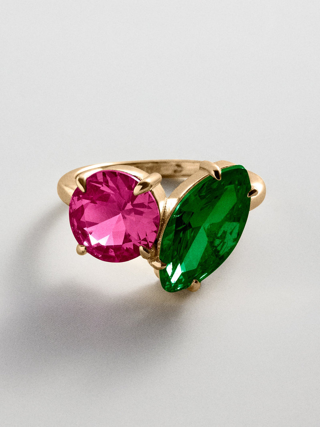 Toi et Moi Custom Birthstone Ring - Gold