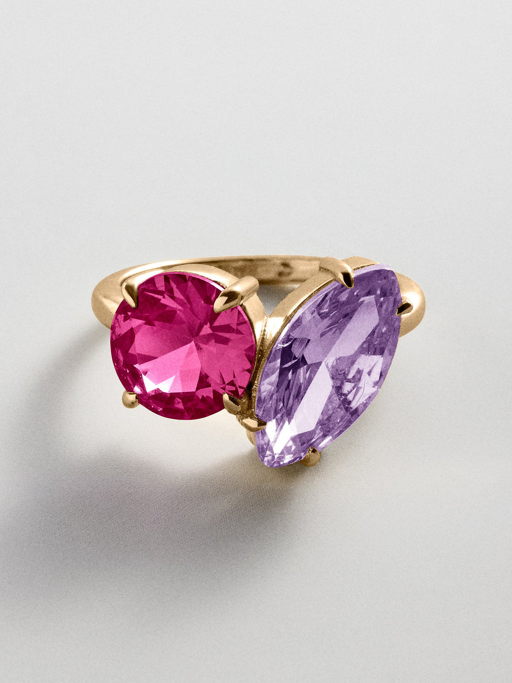 Toi et Moi Custom Birthstone Ring - Gold