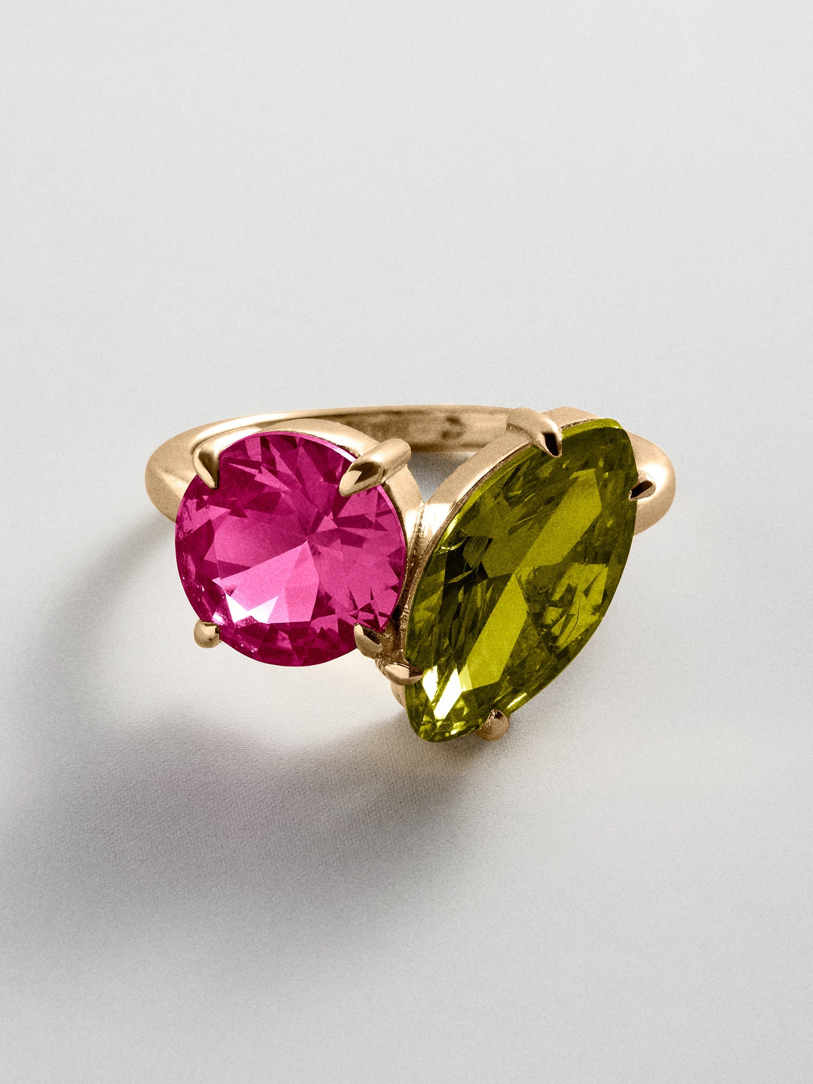 Toi et Moi Custom Birthstone Ring - Gold