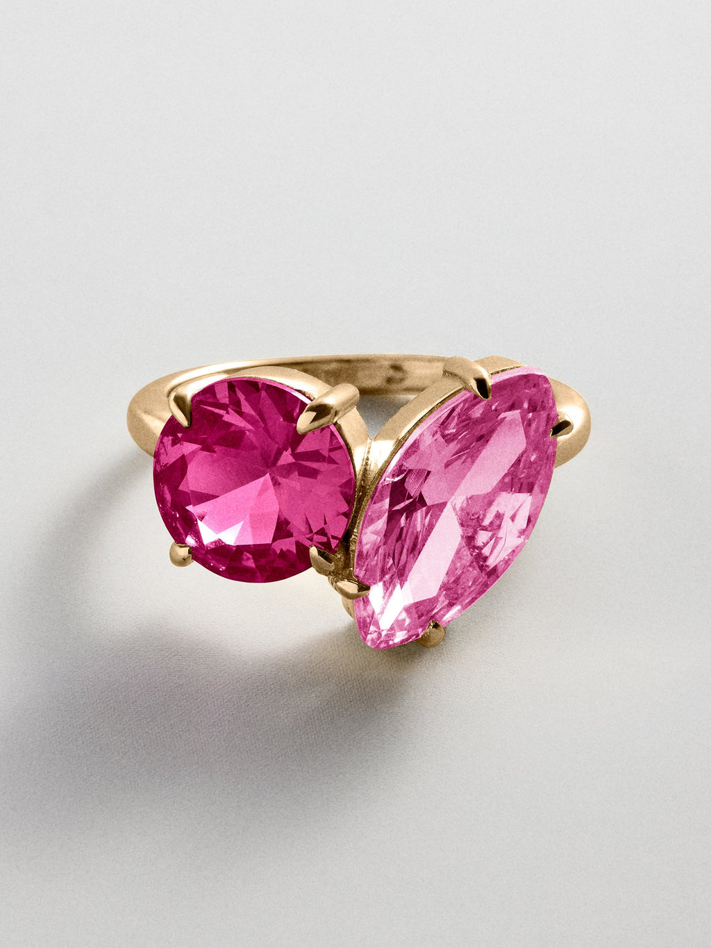 Toi et Moi Custom Birthstone Ring - Gold
