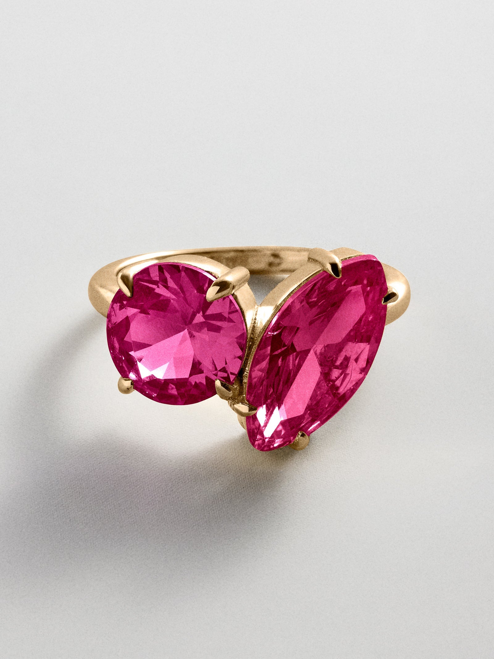 Toi et Moi Custom Birthstone Ring - Gold
