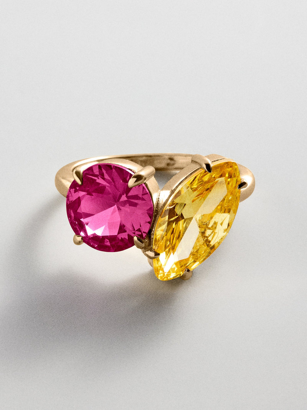 Toi et Moi Custom Birthstone Ring - Gold