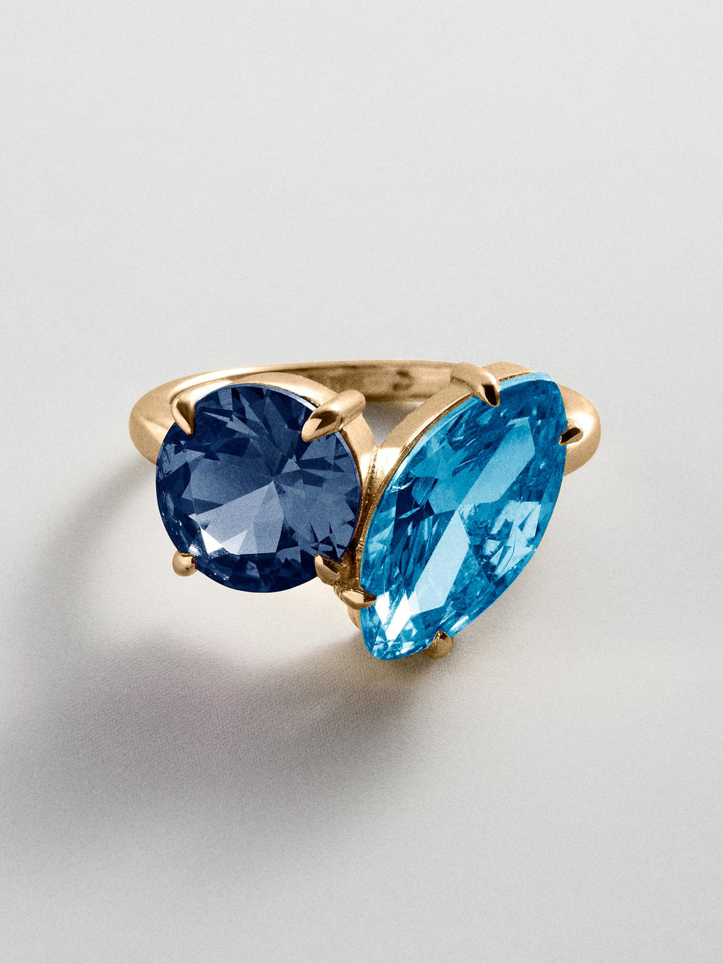 Toi et Moi Custom Birthstone Ring - Gold