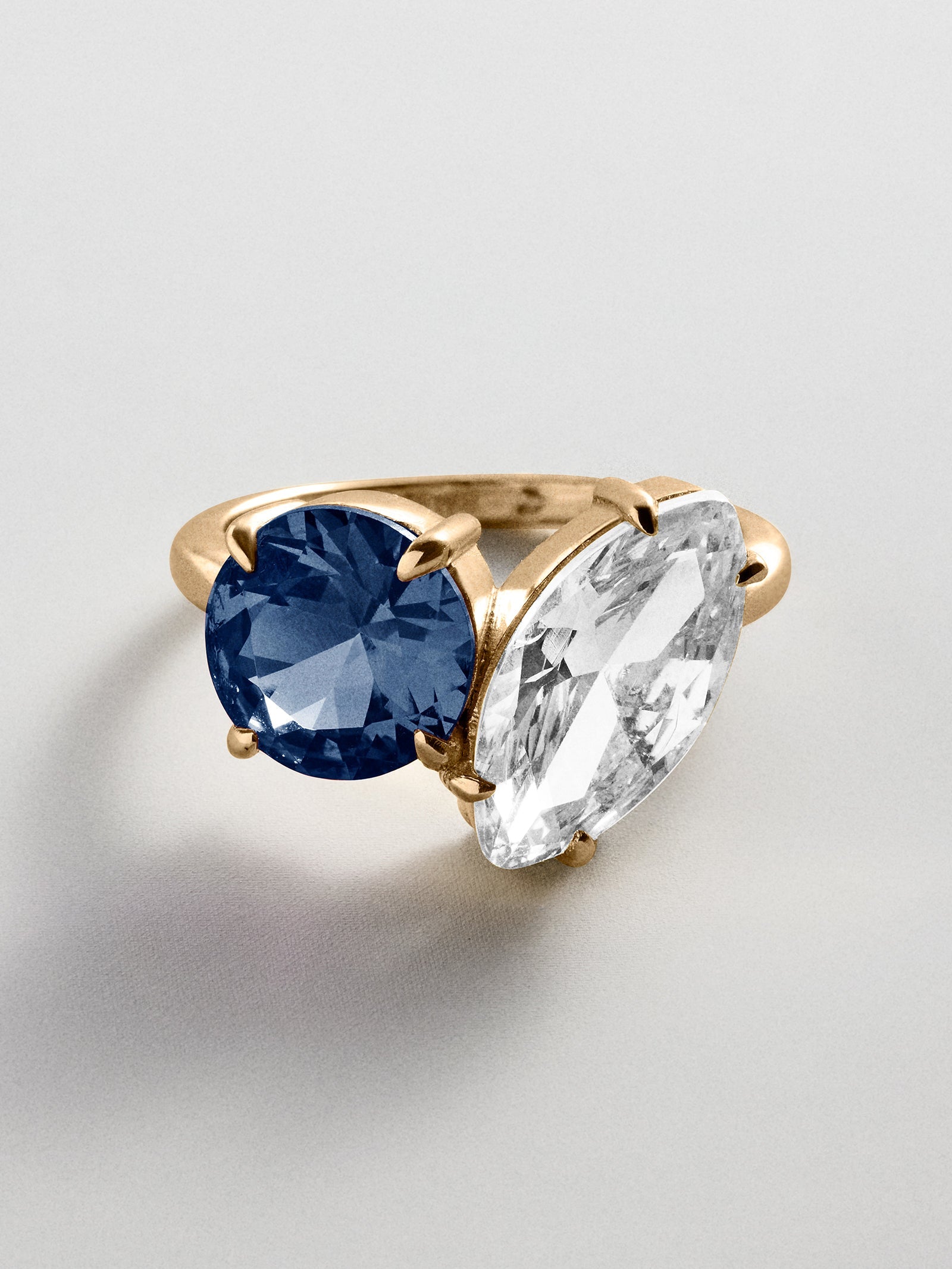 Toi et Moi Custom Birthstone Ring - Gold