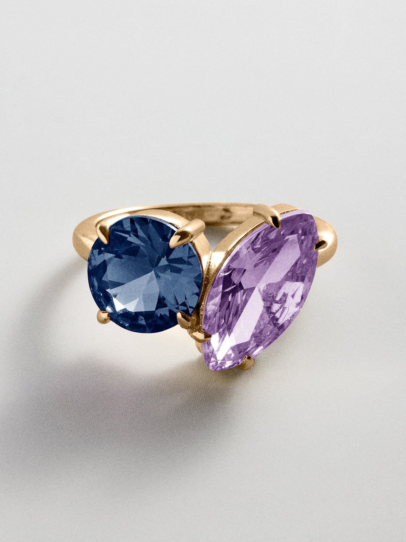Toi et Moi Custom Birthstone Ring - Gold