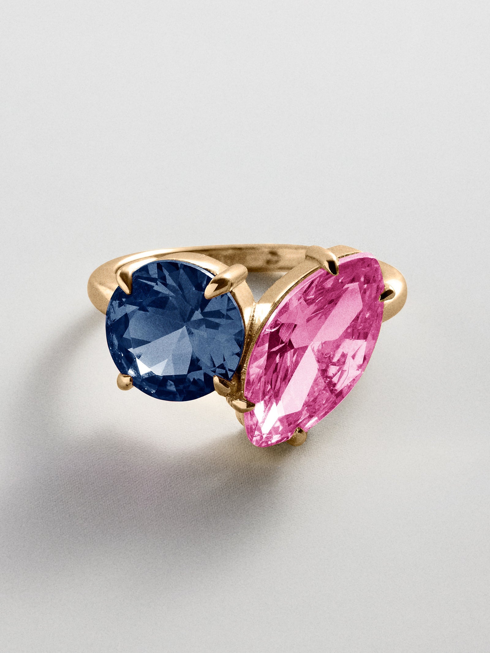 Toi et Moi Custom Birthstone Ring - Gold