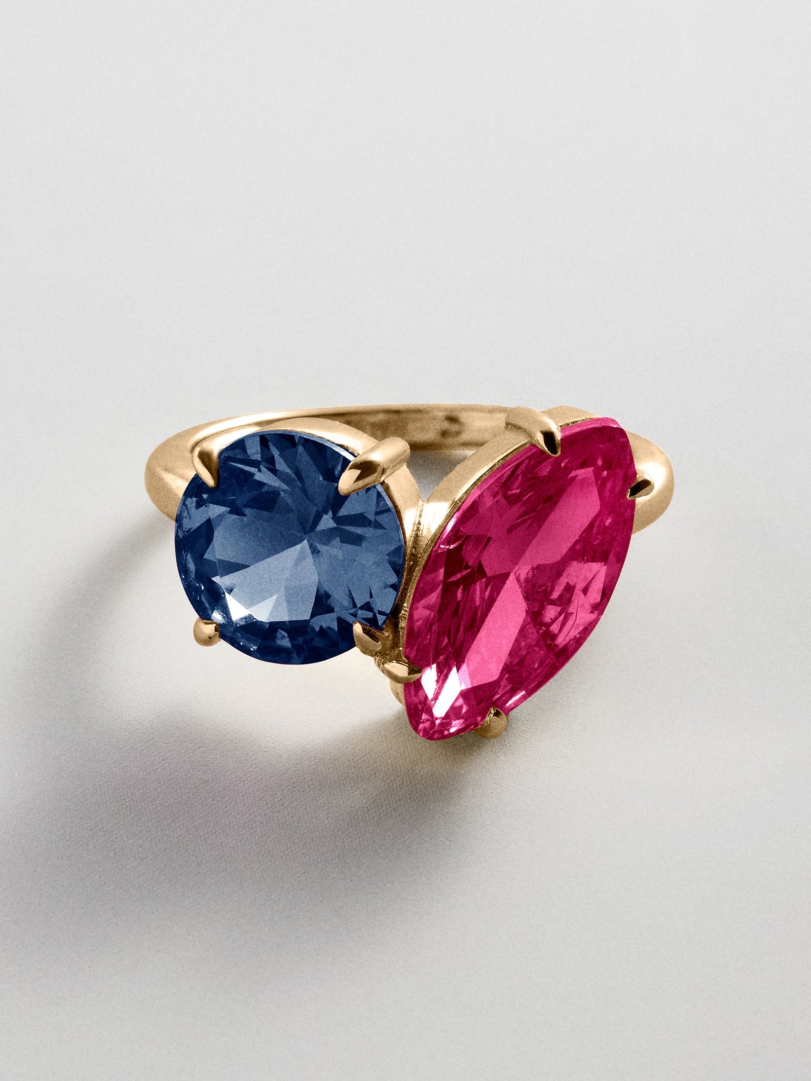 Toi et Moi Custom Birthstone Ring - Gold