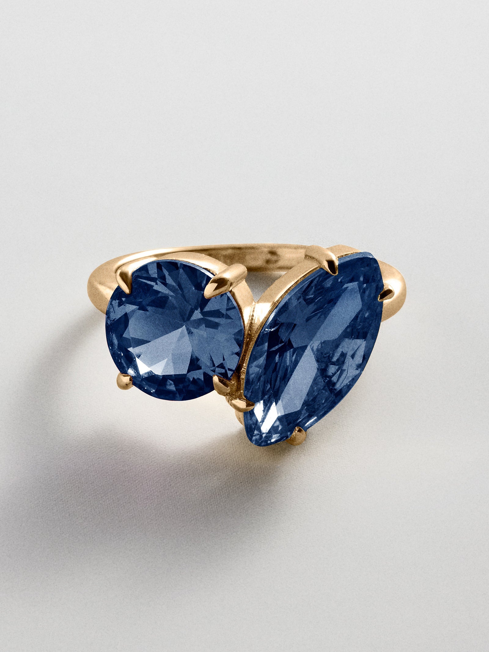 Toi et Moi Custom Birthstone Ring - Gold