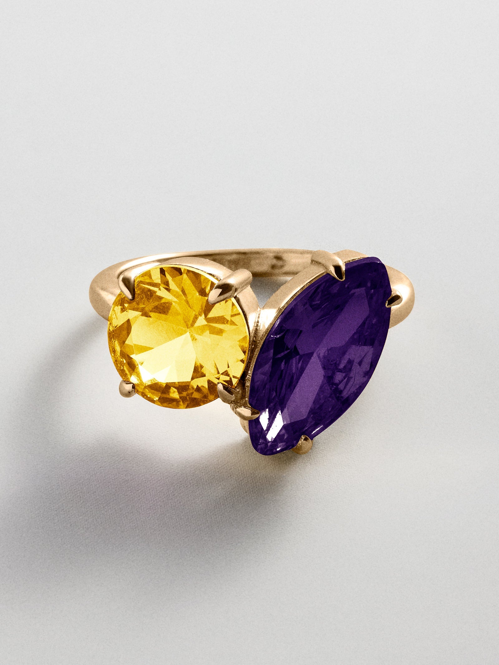 Toi et Moi Custom Birthstone Ring - Silver