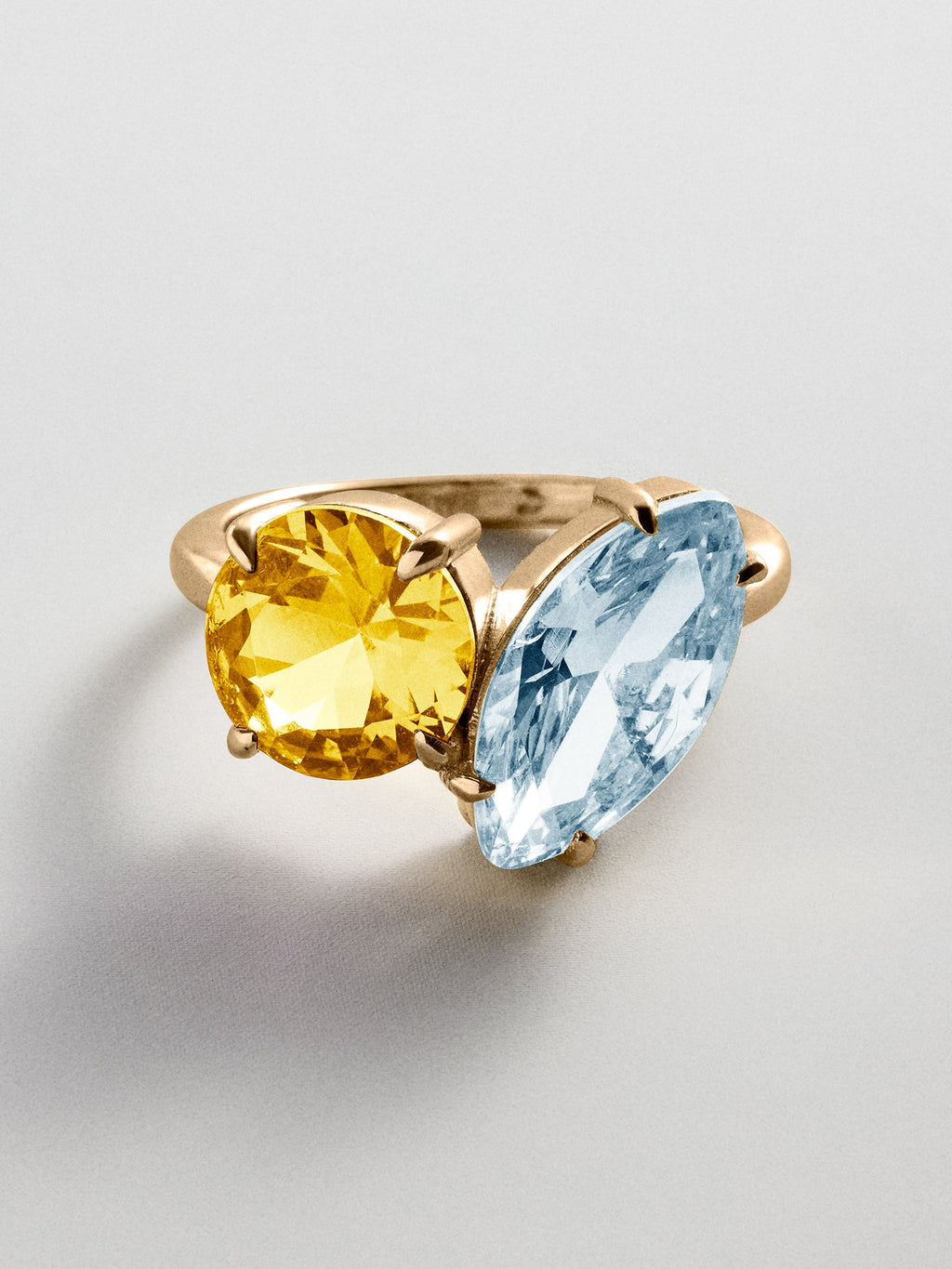 Toi et Moi Custom Birthstone Ring - Gold